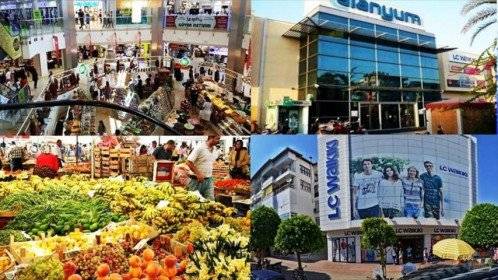 Alanya shopping centers and bazaar